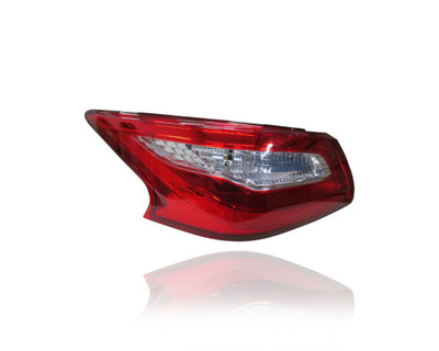 Tail Light Assembly - Compatible/Replacement for '18-18 Nissan Altima Sedan S/SV/SL - Outer On Body, Standard Red Lens - Left Hand - Driver - 265559HU0A CAPA