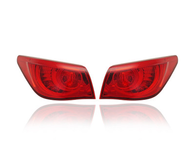 Tail Light Assembly - Compatible/Replacement for '14-15 Infiniti Q50/Hybrid - Outer On Body - Pair, Left Driver + Right Passenger Set - 265504HB0B, 265554HB0B