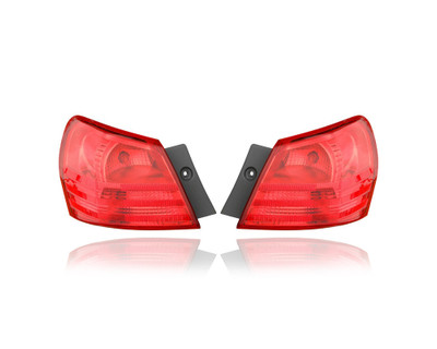 Tail Light Assembly - Compatible/Replacement for '08-13 Nissan Rogue, 14-15 Select - Outer - Pair, Left Driver + Right Passenger Set - 26550JM00A, 26555JM00A