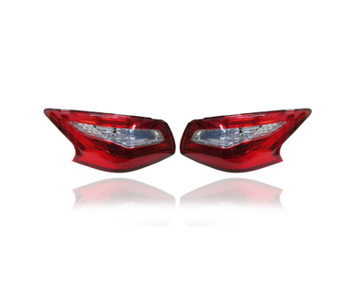 Tail Light Assembly - Compatible/Replacement for '18-18 Nissan Altima Sedan S/SV/SL - Outer On Body, Standard Red Lens - Pair, Left Driver + Right Passenger Set - 265509HU0A, 265559HU0A Tail Light Assembly - Compatible/Replacement for '18-18 Nissan Altima Sedan S/SV/SL - Outer On Body, Standard Red Lens - Pair, Left Driver + Right Passenger Set - 265509HU0A, 265559HU0A