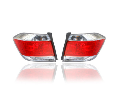Tail Light Assembly - Compatible/Replacement for '11-13 Toyota Highlander - Pair, Left Driver + Right Passenger Set - 815500E070, 815600E070 Tail Light Assembly - Compatible/Replacement for '11-13 Toyota Highlander - Pair, Left Driver + Right Passenger Set - 815500E070, 815600E070
