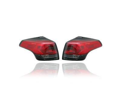 Tail Light Assembly - Compatible/Replacement for '16-18 Toyota RAV4/Hybrid LE/XLE/Adventure - Halogen, Outer On Body Quarter Panel - Pair, Left Driver + Right Passenger Set 8155142212, 8156142212 CAPA