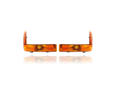 Turn Signal - Parking Light - Compatible/Replacement for '99-01 Ford Super Duty, 00-01 Excursion - Amber - Pair, Left Driver + Right Passenger Set - XC3Z13200BA, XC3Z13201BA CAPA Turn Signal - Parking Light - Compatible/Replacement for '99-01 Ford Super Duty, 00-01 Excursion - Amber - Pair, Left Driver + Right Passenger Set - XC3Z13200BA, XC3Z13201BA CAPA