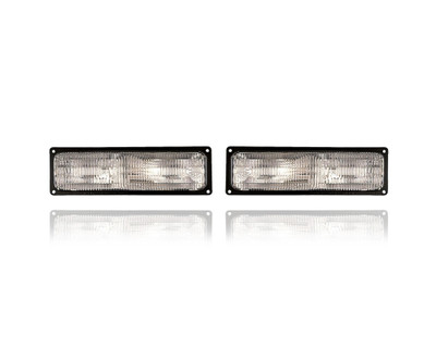 Turn Signal Light - Compatible/Replacement for '94-02 Chevrolet GMC Pickup, 94-00 Blazer/Tahoe/Yukon/Suburban - Composite - Pair, Left Driver + Right Passenger Set - 5976838, 5976837 CAPA