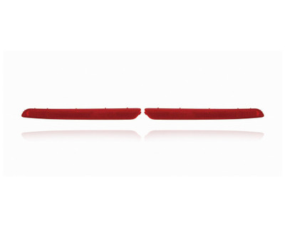 Bumper Cover Reflector - Compatible/Replacement for '12-15 Kia Rio Sedan - Rear - Pair, Left Driver + Right Passenger Set - 924061W000, 924051W000 - CAPA