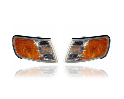 Cornering Light Assembly - Compatible/Replacement for '94-97 Honda Accord - Pair, Left Driver + Right Passenger Set - 34300SV4A02, 34350SV4A02