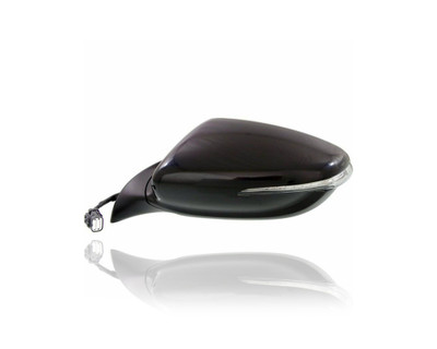 Door Mirror - Compatible/Replacement for '14-16 Kia Forte/5-Sedan/Hatchback LX-Only - Powered, Heated, Manual-Folding, With Signal Lamp, Without Puddle Lamp, Unpainted - Left Hand Driver - 87610A7210