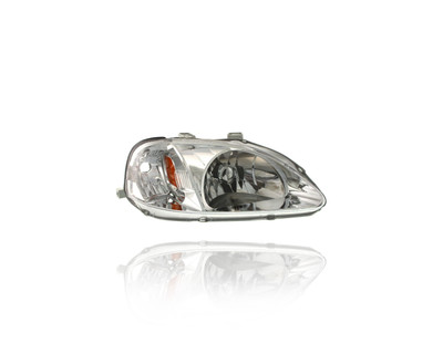 Headlight For 99-00 Honda Civic - Lens & Body (With Corner Lamp; Without Bulb), Right Hand Passenger Headlight For 99-00 Honda Civic - Lens & Body (With Corner Lamp; Without Bulb), Right Hand Passenger