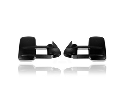 Door Mirror - Compatible/Replacement for '99-07 Chevrolet Silverado/GMc Sierra - Manual, Extendable Black - Pair, Left Driver + Right Passenger Set - 15904035, 15904034 Door Mirror - Compatible/Replacement for '99-07 Chevrolet Silverado/GMc Sierra - Manual, Extendable Black - Pair, Left Driver + Right Passenger Set - 15904035, 15904034