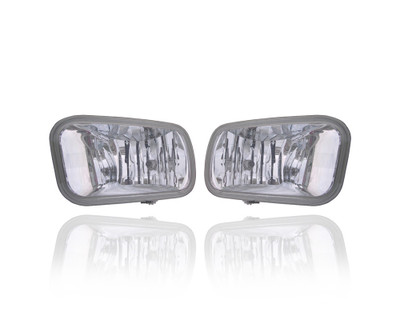 Fog Light Assembly - Compatible/Replacement for '09-12 Dodge RAM 1500, 10-18 2500, 10-18 3500 - Pair, Left Driver + Right Passenger Set - 55372734AB, 55372735AB - CAPA