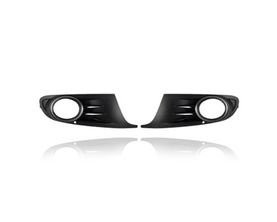 Fog Light Cover - Compatible/Replacement for '10-14 VW Volkswagen Golf-Hatchback - Matte-Black With Chrome Moulding - Pair, Left Driver + Right Passenger Set - 5K08536669B9, 5K08536659B9 Fog Light Cover - Compatible/Replacement for '10-14 VW Volkswagen Golf-Hatchback - Matte-Black With Chrome Moulding - Pair, Left Driver + Right Passenger Set - 5K08536669B9, 5K08536659B9