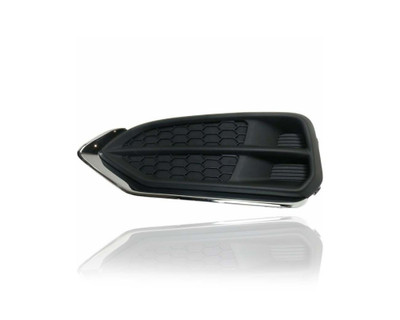 Fog Light Cover - Compatible/Replacement for '16-18 Acura RDX - Matte Black With Chrome Moulding - Left Hand - Driver - 71109TX4A51