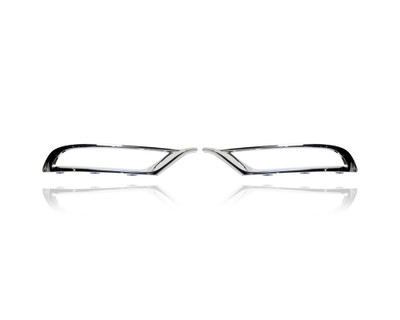 Fog Light Cover - Compatible/Replacement for '15-21 Chrysler 300 Sedan - Outer Foglamp Cover 2-Piece Style Chrome - Pair, Left Driver + Right Passenger Set - 5SW14SZ0AB, 5SW15SZ0AB Fog Light Cover - Compatible/Replacement for '15-21 Chrysler 300 Sedan - Outer Foglamp Cover 2-Piece Style Chrome - Pair, Left Driver + Right Passenger Set - 5SW14SZ0AB, 5SW15SZ0AB
