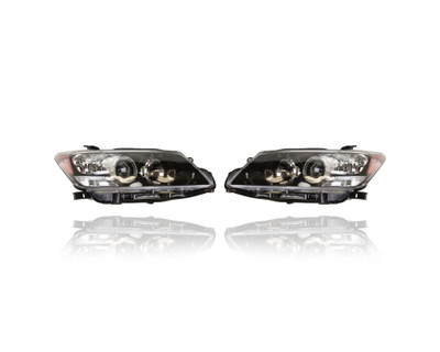 Headlight - Compatible/Replacement for '11-13 Scion tC - Pair, Left Driver + Right Passenger Set - 8113021200, 8117021200 Headlight - Compatible/Replacement for '11-13 Scion tC - Pair, Left Driver + Right Passenger Set - 8113021200, 8117021200