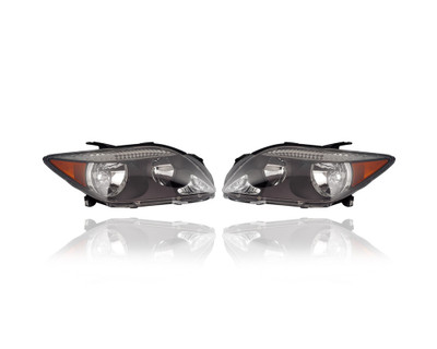 Headlight - Compatible/Replacement for '05-07 Scion tC Base - Chrome Interior Bezel - Pair, Left Driver + Right Passenger Set - 8113021130, 8117021130 - CAPA Headlight - Compatible/Replacement for '05-07 Scion tC Base - Chrome Interior Bezel - Pair, Left Driver + Right Passenger Set - 8113021130, 8117021130 - CAPA