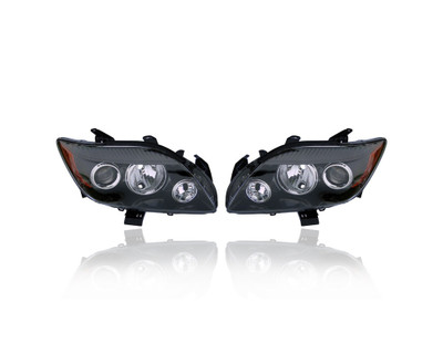 Headlight - Compatible/Replacement for '08-10 Scion tC Base - Chrome Interior Bezel - Pair, Left Driver + Right Passenger Set - 8113021190, 8117021190 - CAPA Headlight - Compatible/Replacement for '08-10 Scion tC Base - Chrome Interior Bezel - Pair, Left Driver + Right Passenger Set - 8113021190, 8117021190 - CAPA
