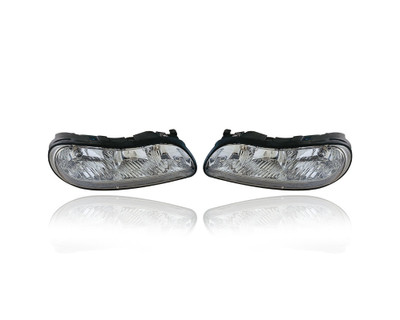 Headlight Assembly - Compatible/Replacement for '97-03 Chevrolet Malibu, 04-05 Classic, 97-99 Cutlass - Pair, Left Driver + Right Passenger Set - 22618781, 22618782 - CAPA Headlight Assembly - Compatible/Replacement for '97-03 Chevrolet Malibu, 04-05 Classic, 97-99 Cutlass - Pair, Left Driver + Right Passenger Set - 22618781, 22618782 - CAPA