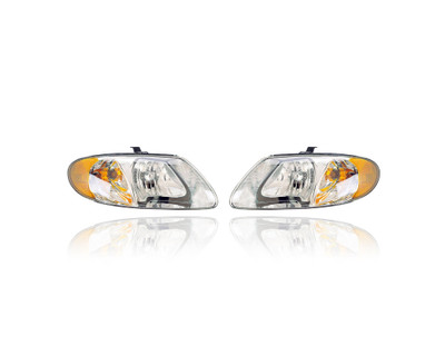 Headlight Assembly - Compatible/Replacement for '01-07 Dodge Caravan/Town & Country/Voyager-Base (Exclude 05-07 Town & Country LX/Touring/Limited) - Pair Set - 4857700AC, 4857701AC CAPA Headlight Assembly - Compatible/Replacement for '01-07 Dodge Caravan/Town & Country/Voyager-Base (Exclude 05-07 Town & Country LX/Touring/Limited) - Pair Set - 4857700AC, 4857701AC CAPA