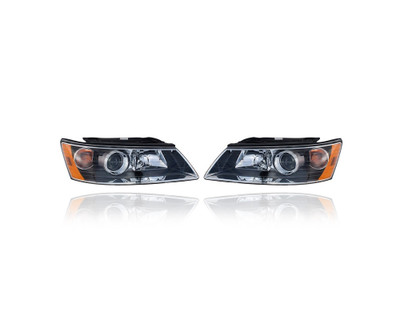 Headlight Assembly - Compatible/Replacement for '06-08 Hyundai Sonata - Pair, Left Driver + Right Passenger Set - 921020A000, 921010A000 - CAPA