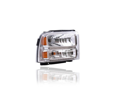Headlight Assembly - Compatible/Replacement for '05-07 Ford F-250/F-350/F-450/F-550 Super Duty (Exclude Harley Davidson Model), 05-05 Excursion - Chrome Interior - Right Hand - 6C3Z13008AB CAPA Headlight Assembly - Compatible/Replacement for '05-07 Ford F-250/F-350/F-450/F-550 Super Duty (Exclude Harley Davidson Model), 05-05 Excursion - Chrome Interior - Right Hand - 6C3Z13008AB CAPA