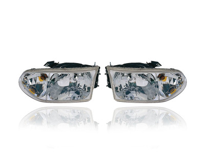 Headlight Assembly - Compatible/Replacement for '20-21 Nissan Versa Sedan S/SV - Halogen - Pair, Left Driver + Right Passenger Set - 260105EE0A, 260605EE0A - CAPA