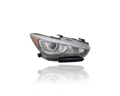 Headlight Assembly - Compatible/Replacement for '18-19 Infiniti Q50/Hybrid (Exclude Hybrid Luxe) - LED Without Adaptive Light System - Right Hand - Passenger - 260106HH7A - CAPA