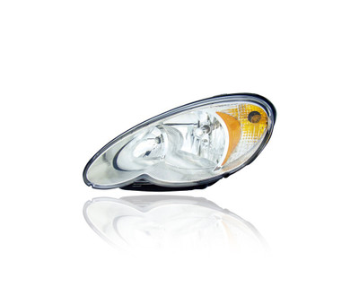 Headlight Assembly - Compatible/Replacement for '06-10 Chrysler PT-Cruiser - Halogen Quad With Chrome Bezel - Left Hand - Driver - 5116043AF