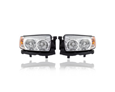 Headlight Assembly - Compatible/Replacement for '06-08 Subaru Forester, 07-08 Without Sport Package - Halogen - Pair, Left Driver + Right Passenger Set - 84001SA461, 84001SA471 - CAPA