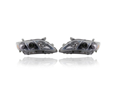 Headlight Assembly - Compatible/Replacement for '07-09 Toyota Camry Hybrid (USA Built) - Halogen - Pair, Left Driver + Right Passenger Set - 8111006C10, 8115006C10 Headlight Assembly - Compatible/Replacement for '07-09 Toyota Camry Hybrid (USA Built) - Halogen - Pair, Left Driver + Right Passenger Set - 8111006C10, 8115006C10
