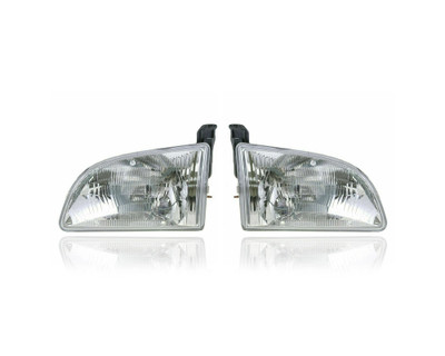 Headlight Assembly - Compatible/Replacement for '98-00 Toyota Sienna - Pair, Left Driver + Right Passenger Set - 8111008010, 8115008010 Headlight Assembly - Compatible/Replacement for '98-00 Toyota Sienna - Pair, Left Driver + Right Passenger Set - 8111008010, 8115008010