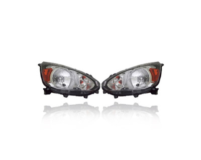 Headlight Assembly - Compatible/Replacement for '14-20 Mitsubishi Mirage - Pair, Left Driver + Right Passenger Set - 8301C694, 8301C693 Headlight Assembly - Compatible/Replacement for '14-20 Mitsubishi Mirage - Pair, Left Driver + Right Passenger Set - 8301C694, 8301C693