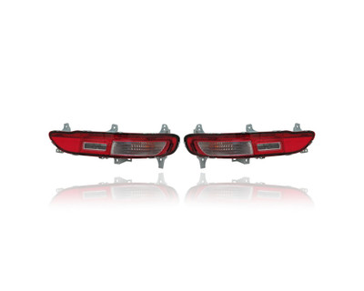 Side Marker Light Assembly - Compatible/Replacement for '17-19 Kia Sportage - Rear - Pair, Left Driver + Right Passenger Set - 92406D9200, 92405D9200 - CAPA