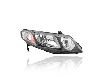 Headlight For 06-11 Honda Civic Hybrid, 09-11 Sedan - With Clear Park Lens, Right Hand Passenger, CAPA Certified Headlight For 06-11 Honda Civic Hybrid, 09-11 Sedan - With Clear Park Lens, Right Hand Passenger, CAPA Certified