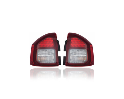 Tail Light - Compatible/Replacement for '14-17 Jeep Compass - Pair, Left Driver + Right Passenger Set - 5272908AB, 5272909AB - CAPA