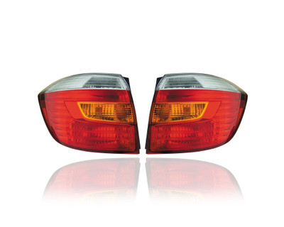 Tail Light - Compatible/Replacement for '08-10 Toyota Highlander Base/SE/Limited (Japan Built) - Pair, Left Driver + Right Passenger Set - 8155148160, 8156148160