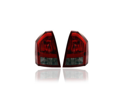Tail Light Assembly - Compatible/Replacement for '05-07 Chrysler 300 2.7/3.5L - Pair, Left Driver + Right Passenger Set - 4805850AE, 4805851AE