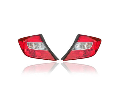 Tail Light Assembly - Compatible/Replacement for '12-12 Honda Civic Sedan - Pair, Left Driver + Right Passenger Set - 33500TR0A01, 33550TR0A01 - CAPA