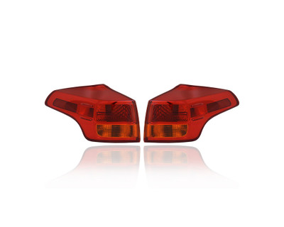 Tail Light Assembly - Compatible/Replacement for '13-15 Toyota RAV4 (North America Built) - Outer On Body Quarter Panel - Pair, Left Driver + Right Passenger Set - 815500R030, 815600R030