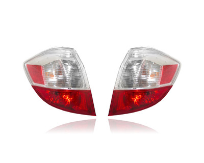Tail Light Assembly - Compatible/Replacement for '09-14 Honda Fit - Pair, Left Driver + Right Passenger Set - 33500TK6A01, 33550TK6A01
