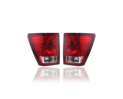 Tail Light Assembly - Compatible/Replacement for '07-10 Jeep Grand Cherokee - Pair, Left Driver + Right Passenger Set - 55079012AC, 55079013AC