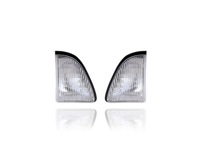 Turn Signal Light - Compatible/Replacement for '87-93 Ford Mustang - Inner Grille - Pair, Left Driver + Right Passenger Set - E7ZZ13200A, E7ZZ13201A Turn Signal Light - Compatible/Replacement for '87-93 Ford Mustang - Inner Grille - Pair, Left Driver + Right Passenger Set - E7ZZ13200A, E7ZZ13201A