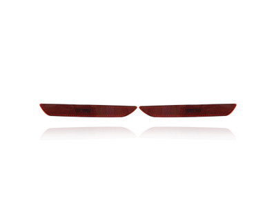 Bumper Reflector - Compatible/Replacement for '15-21 Ford Mustang Coupe/Convertible, 16-20 Shelby GT350 - Rear - Pair, Left Driver + Right Passenger Set - FR3Z15A101A, FR3Z15A201A - CAPA Bumper Reflector - Compatible/Replacement for '15-21 Ford Mustang Coupe/Convertible, 16-20 Shelby GT350 - Rear - Pair, Left Driver + Right Passenger Set - FR3Z15A101A, FR3Z15A201A - CAPA