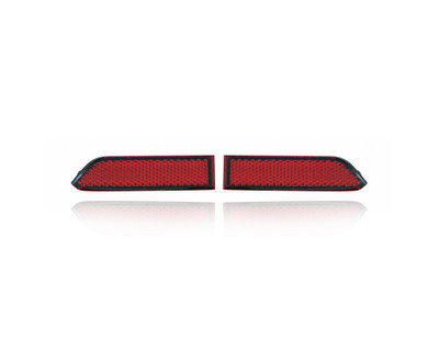 Bumper Reflector - Compatible/Replacement for '18-20 VW Volkswagen Tiguan - Rear Outer - Pair, Left Driver + Right Passenger Set - 5NA945104, 5NA945103