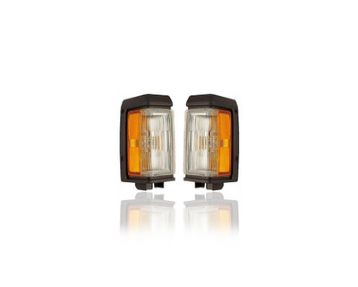 Cornering Light Assembly - Compatible/Replacement for '88-89 Nissan Hardbody Pickup, 88-95 Pathfinder - Amber/White - Pair, Left Driver + Right Passenger Set - B611041G01, B611541G01 Cornering Light Assembly - Compatible/Replacement for '88-89 Nissan Hardbody Pickup, 88-95 Pathfinder - Amber/White - Pair, Left Driver + Right Passenger Set - B611041G01, B611541G01