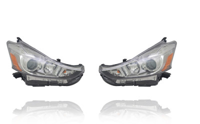 Headlight For 15-18 Toyota Prius V-2/3/4 (Exclude 5/LED) - Halogen - Pair, Left Driver + Right Passenger Set - CAPA - 8113047650, 8117047650 Headlight For 15-18 Toyota Prius V-2/3/4 (Exclude 5/LED) - Halogen - Pair, Left Driver + Right Passenger Set - CAPA - 8113047650, 8117047650