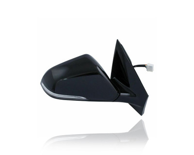 Door Mirror - Compatible/Replacement for '15-17 Hyundai Sonata Se/Eco/Sport/Limited - With Signal Lamp & Blind Spot, Without Memory, Glossy Black - Right Hand - Passenger - 87620C2060