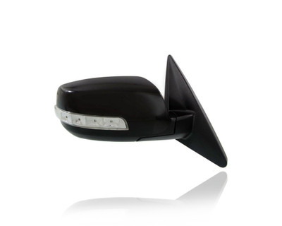Door Mirror - Compatible/Replacement for '11-13 Kia Sorento-LX/EX/SX V6 - Powered, Heated, With Signal Lamp, Without Memory, Manual-Folding, Unpainted - Right Hand - Passenger - 876201U060