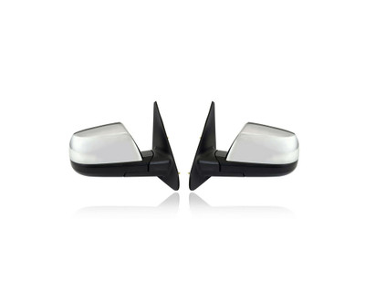 Door Mirror - Compatible/Replacement for '07-13 Toyota Tundra, 08-13 Sequoia Limited - Powered, Heated, With Signal Lamp, Without Memory, Chrome - Pair, Set - 879100C203, 879400C203PFM