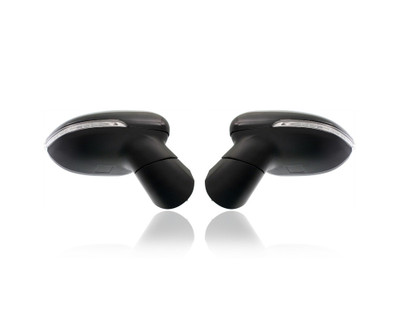 Door Mirror - Compatible/Replacement for '12-13 Kia Rio/Rio5 (Exclude LX) - Powered, Heated, Unpainted, With Signal Lamp, Power Folding - Pair, Set - 876201W150, 876101W150