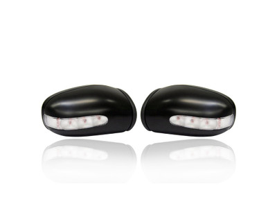 Door Mirror - Compatible/Replacement for '01-07 Mercedes-Benz C-Class - Powered, Heated, With Signal Lamp, Without Auto Dim Folding - Pair, Left Driver + Right Passenger Set - 2038106676, 2038107376